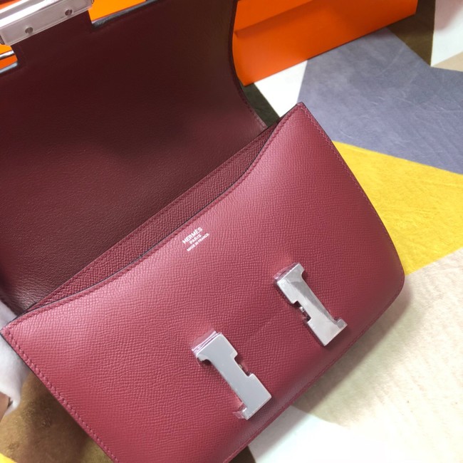 Hermes Original Espom Leather Constance Bag 5333 claret