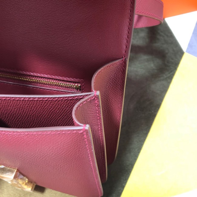 Hermes Original Espom Leather Constance Bag 5333 claret