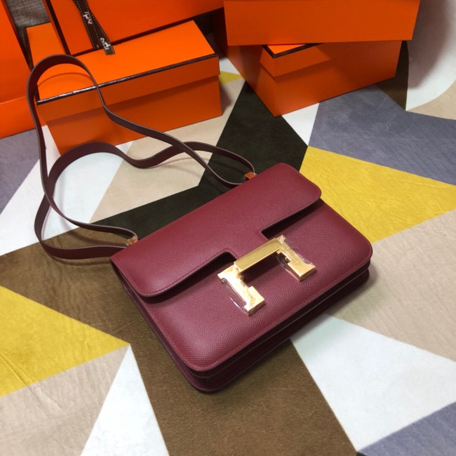 Hermes Original Espom Leather Constance Bag 5333 claret