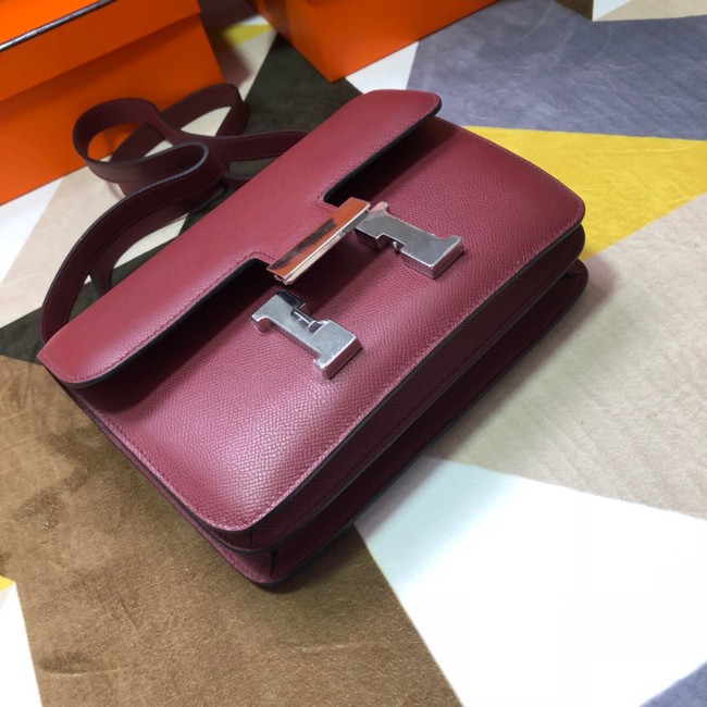 Hermes Original Espom Leather Constance Bag 5333 claret