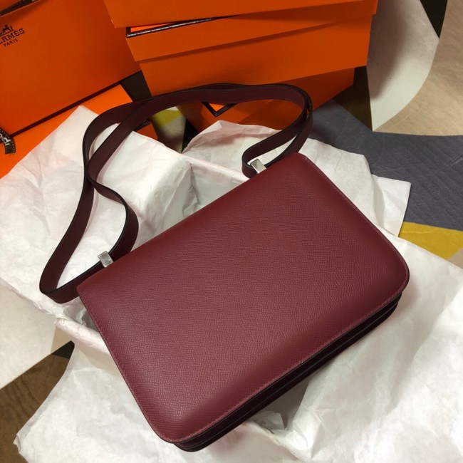 Hermes Original Espom Leather Constance Bag 5333 claret