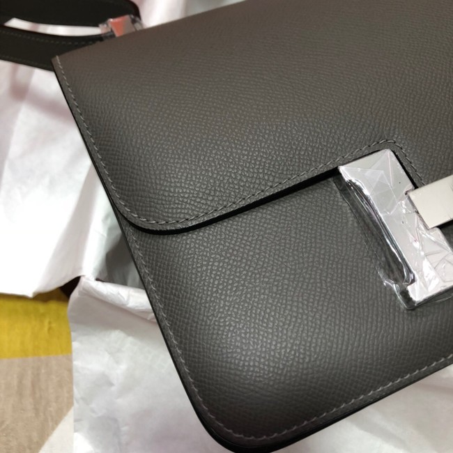 Hermes Original Espom Leather Constance Bag 5333 dark gray