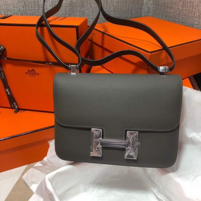 Hermes Original Espom Leather Constance Bag 5333 dark gray