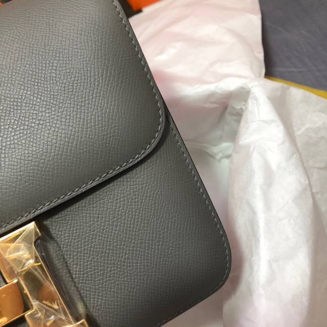 Hermes Original Espom Leather Constance Bag 5333 dark gray