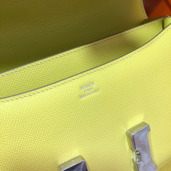 Hermes Original Espom Leather Constance Bag 5333 lemon