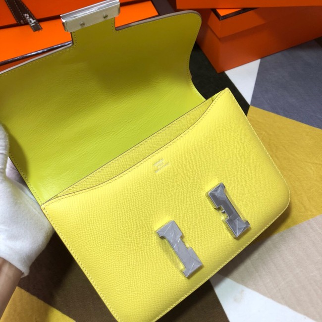 Hermes Original Espom Leather Constance Bag 5333 lemon