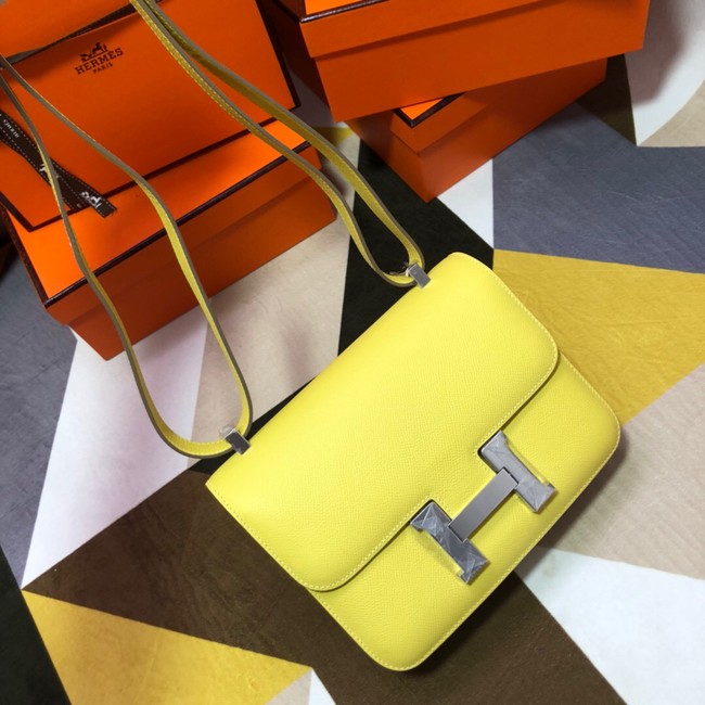 Hermes Original Espom Leather Constance Bag 5333 lemon