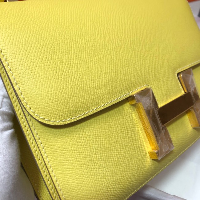 Hermes Original Espom Leather Constance Bag 5333 lemon