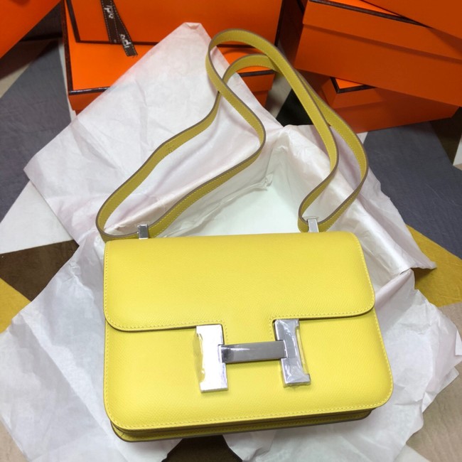 Hermes Original Espom Leather Constance Bag 5333 lemon