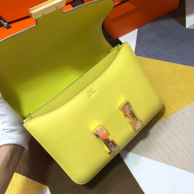 Hermes Original Espom Leather Constance Bag 5333 lemon