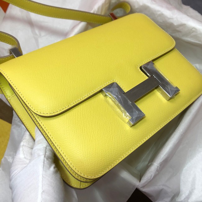 Hermes Original Espom Leather Constance Bag 5333 lemon