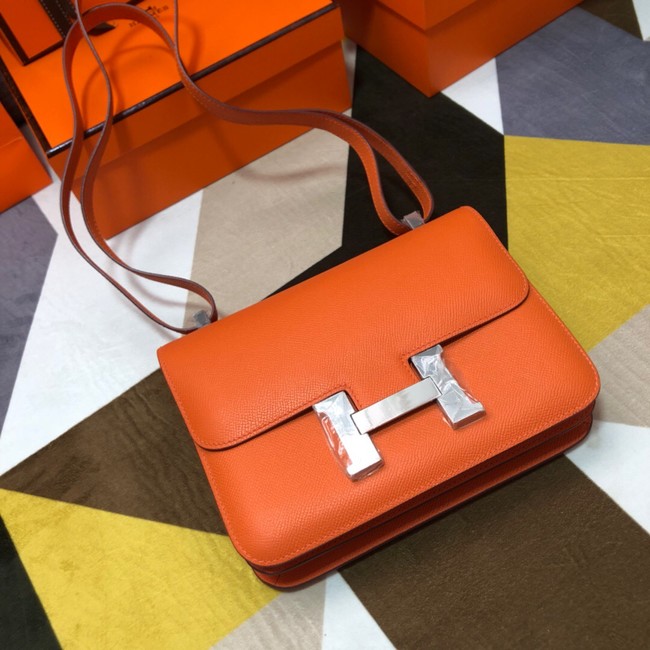 Hermes Original Espom Leather Constance Bag 5333 orange