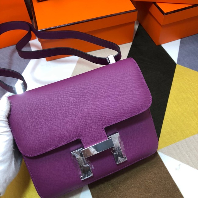 Hermes Original Espom Leather Constance Bag 5333 purple