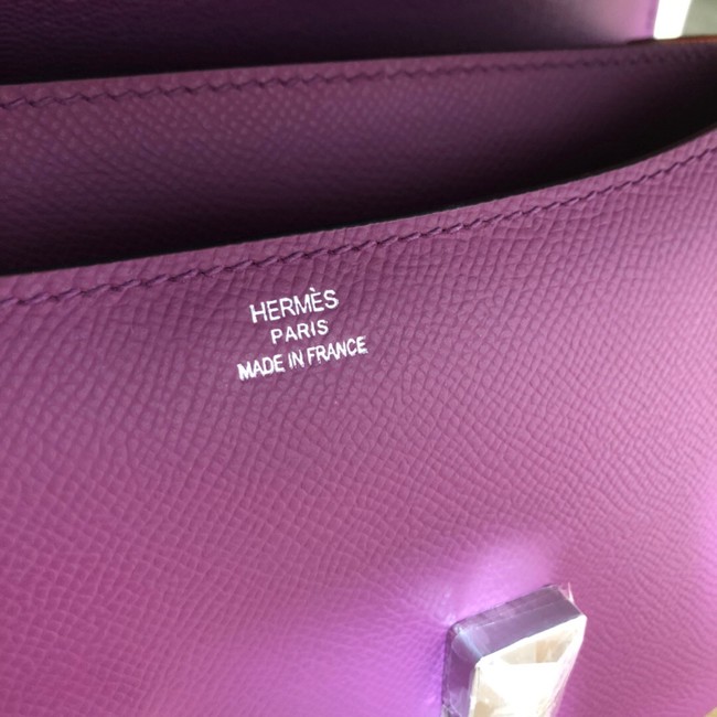 Hermes Original Espom Leather Constance Bag 5333 purple