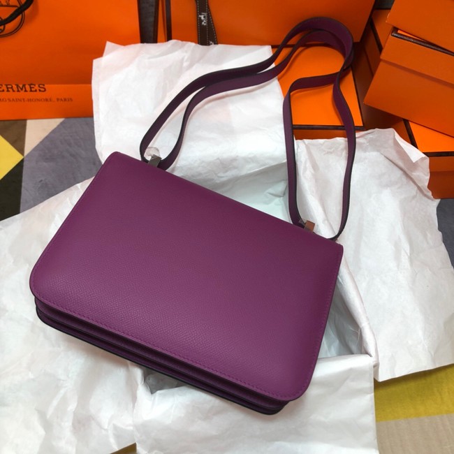 Hermes Original Espom Leather Constance Bag 5333 purple