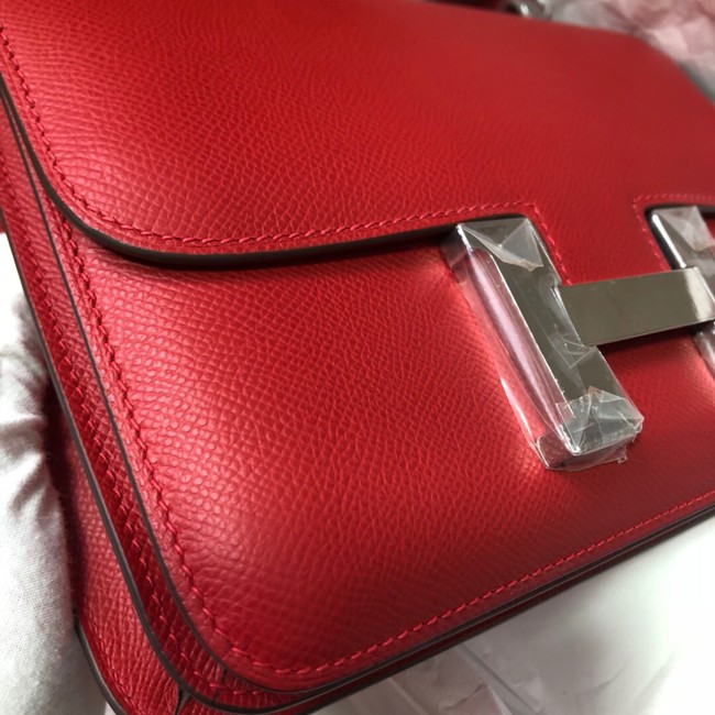 Hermes Original Espom Leather Constance Bag 5333 red