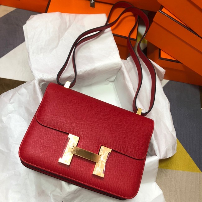 Hermes Original Espom Leather Constance Bag 5333 red