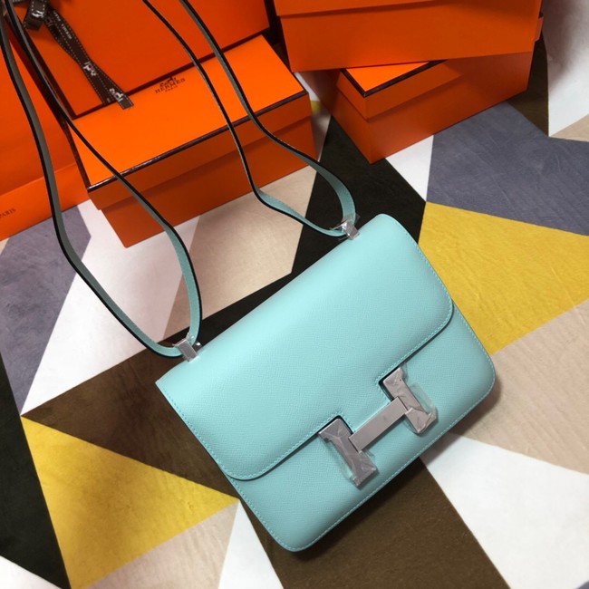 Hermes Original Espom Leather Constance Bag 5333 sky blue