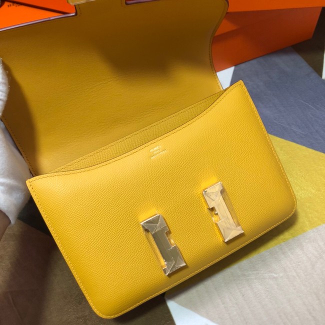 Hermes Original Espom Leather Constance Bag 5333 yellow