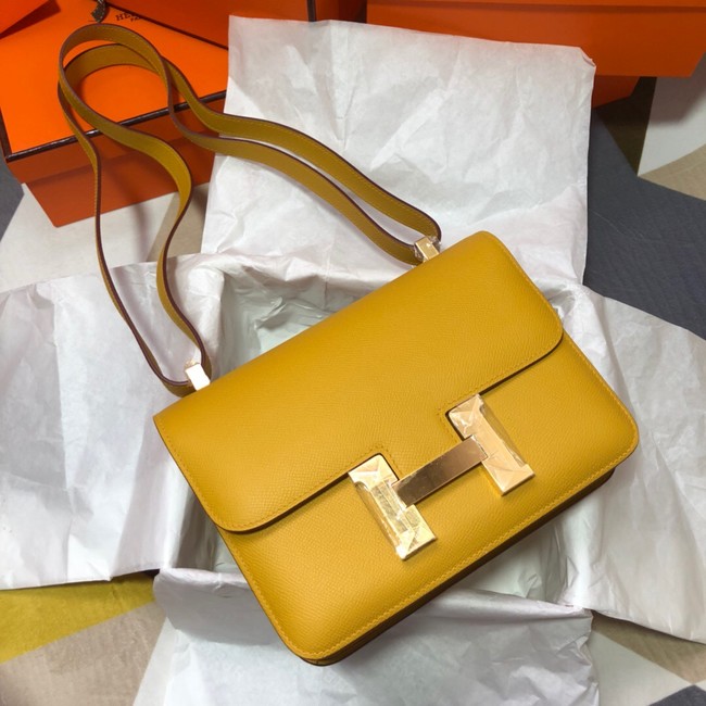 Hermes Original Espom Leather Constance Bag 5333 yellow