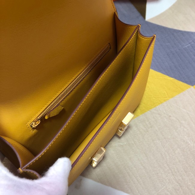 Hermes Original Espom Leather Constance Bag 5333 yellow