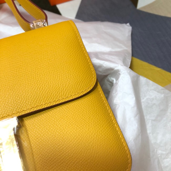 Hermes Original Espom Leather Constance Bag 5333 yellow