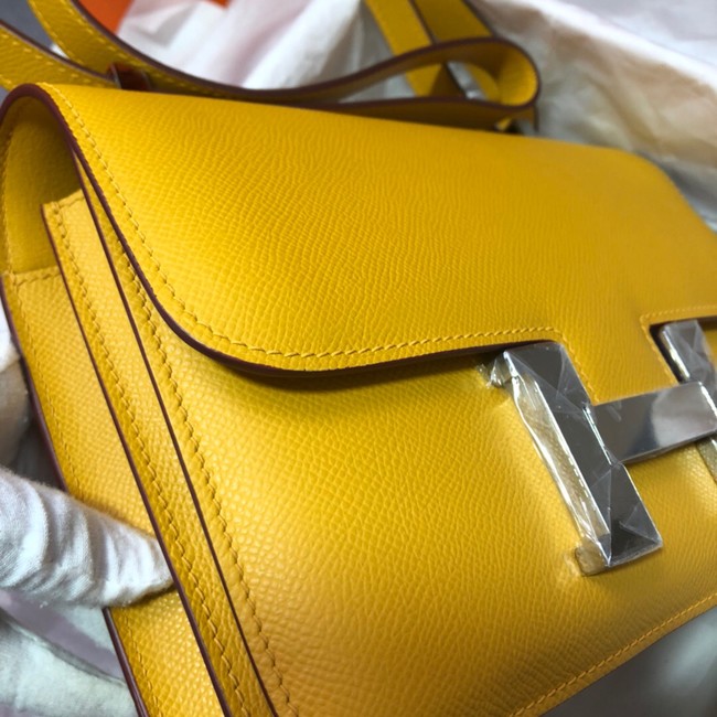 Hermes Original Espom Leather Constance Bag 5333 yellow