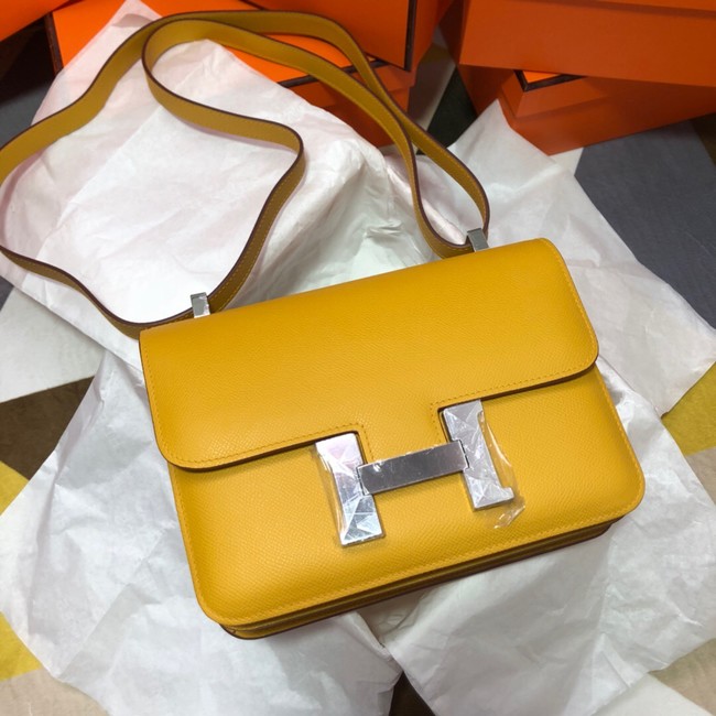 Hermes Original Espom Leather Constance Bag 5333 yellow