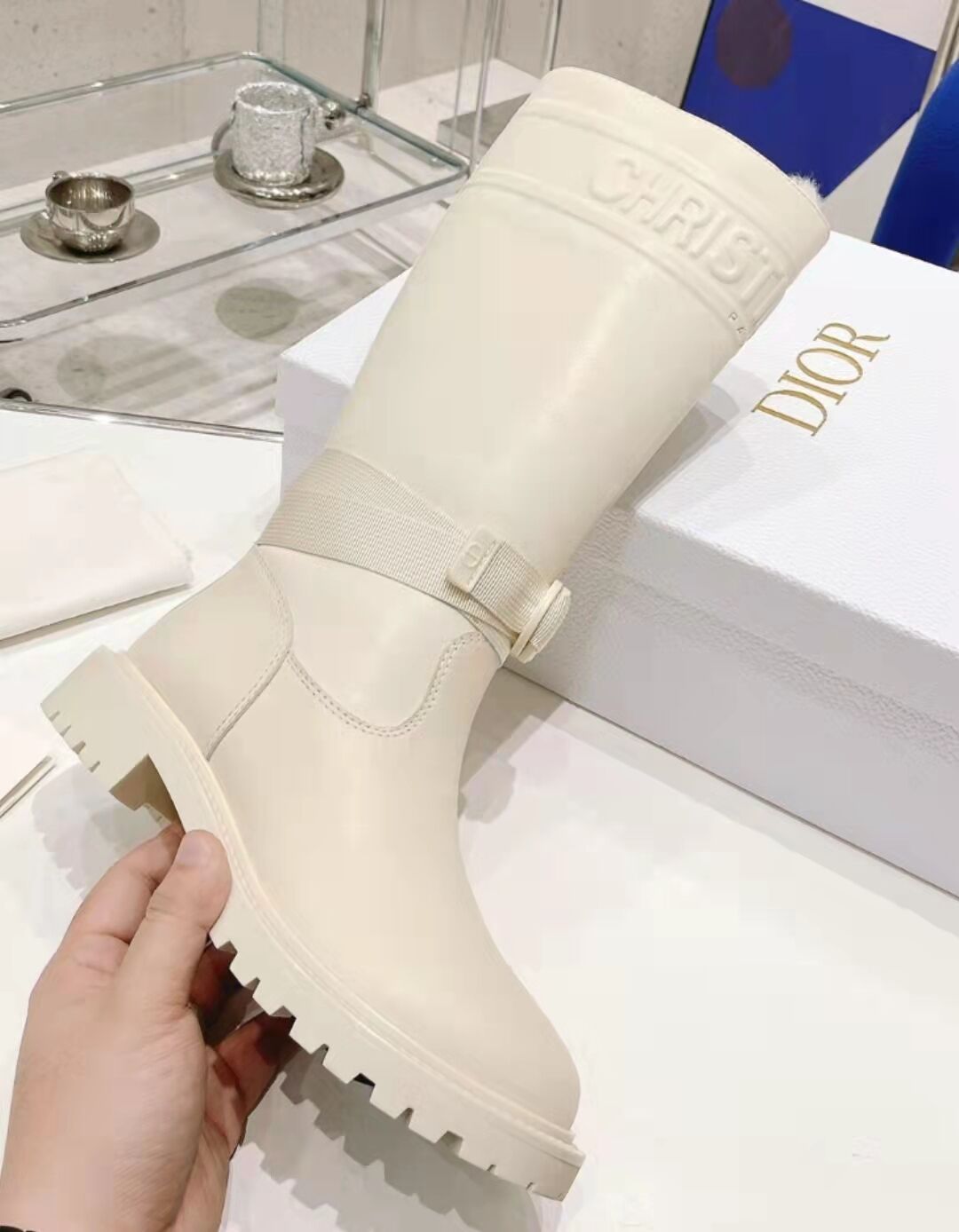 Dior Boots Shoes D2359 White