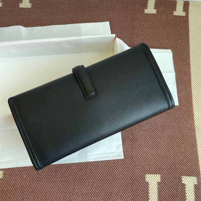 Hermes Original jige swift Leather Clutch 37088 black