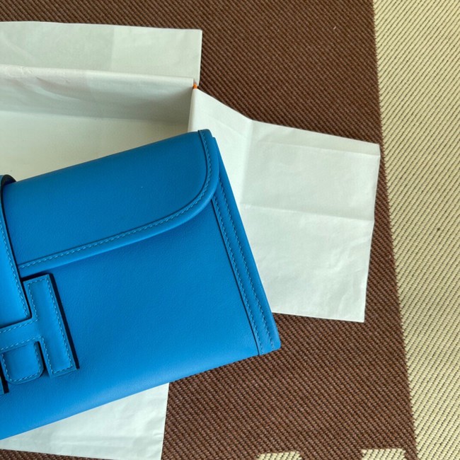 Hermes Original jige swift Leather Clutch 37088 blue