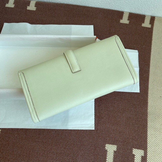 Hermes Original jige swift Leather Clutch 37088 cream