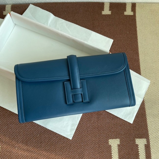 Hermes Original jige swift Leather Clutch 37088 drak gray