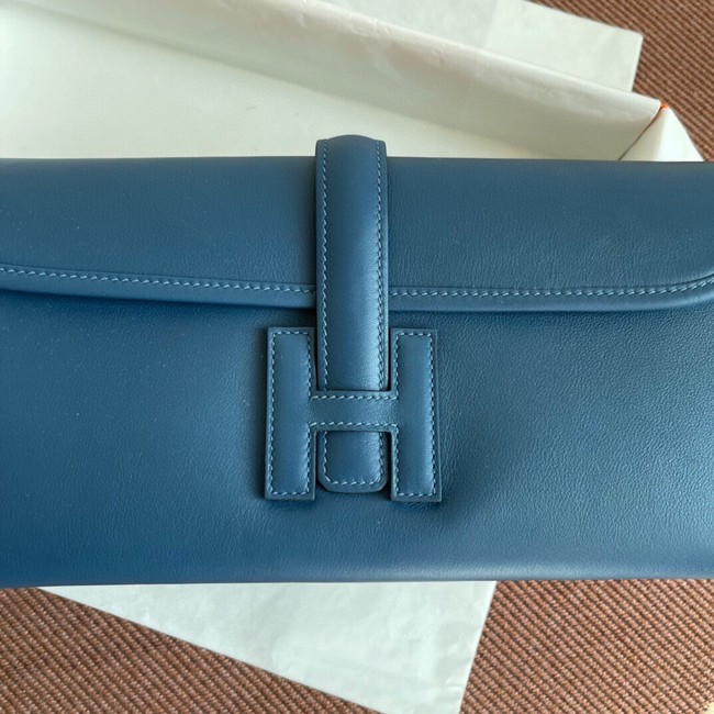 Hermes Original jige swift Leather Clutch 37088 drak gray