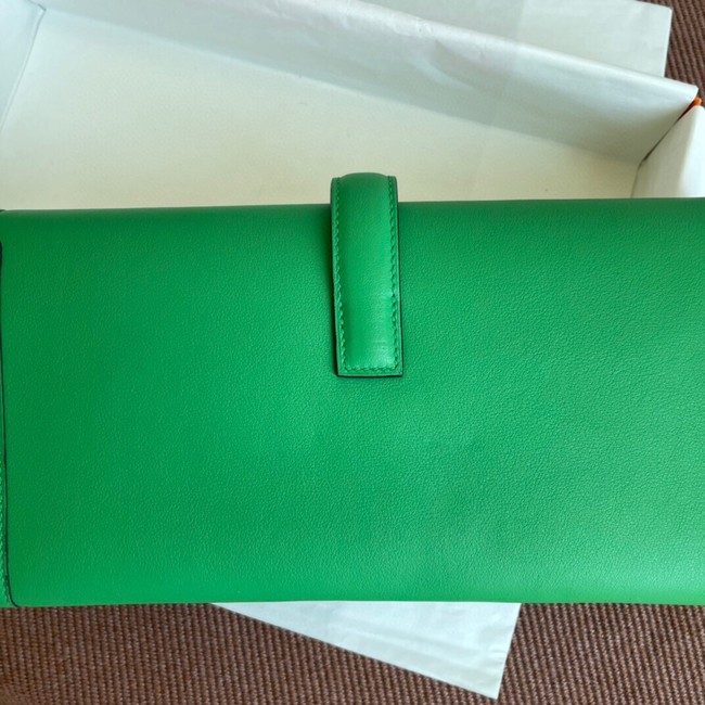 Hermes Original jige swift Leather Clutch 37088 green 