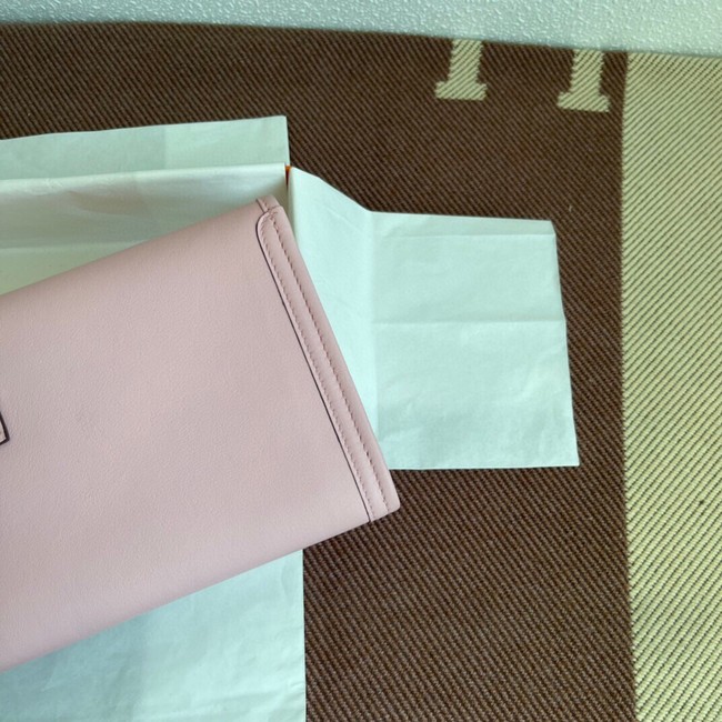 Hermes Original jige swift Leather Clutch 37088 light pink