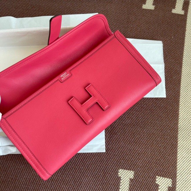 Hermes Original jige swift Leather Clutch 37088 plum