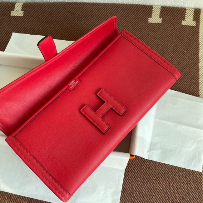 Hermes Original jige swift Leather Clutch 37088 red