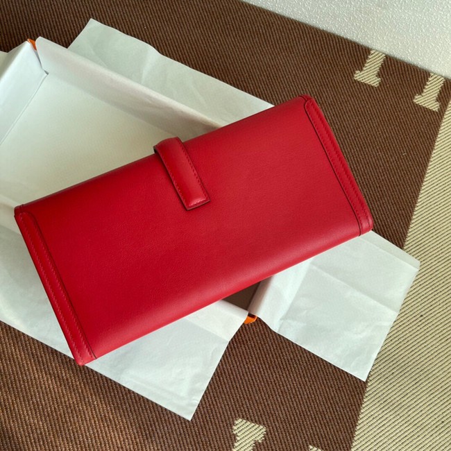 Hermes Original jige swift Leather Clutch 37088 red