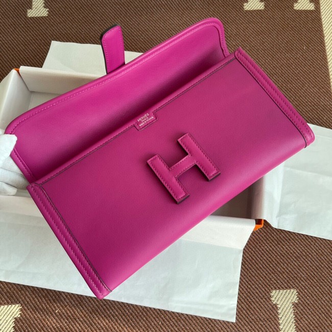 Hermes Original jige swift Leather Clutch 37088 rose