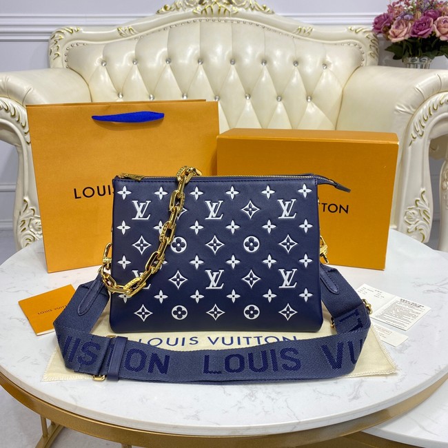 Louis Vuitton COUSSIN PM M58626 Royal blue & white