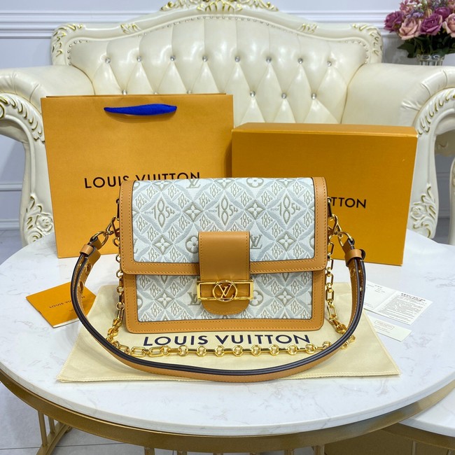 Louis Vuitton DAUPHINE MM M59483 Ecru & Caramel