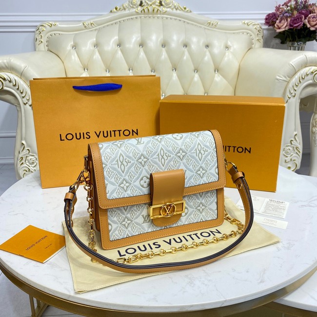 Louis Vuitton DAUPHINE MM M59483 Ecru & Caramel