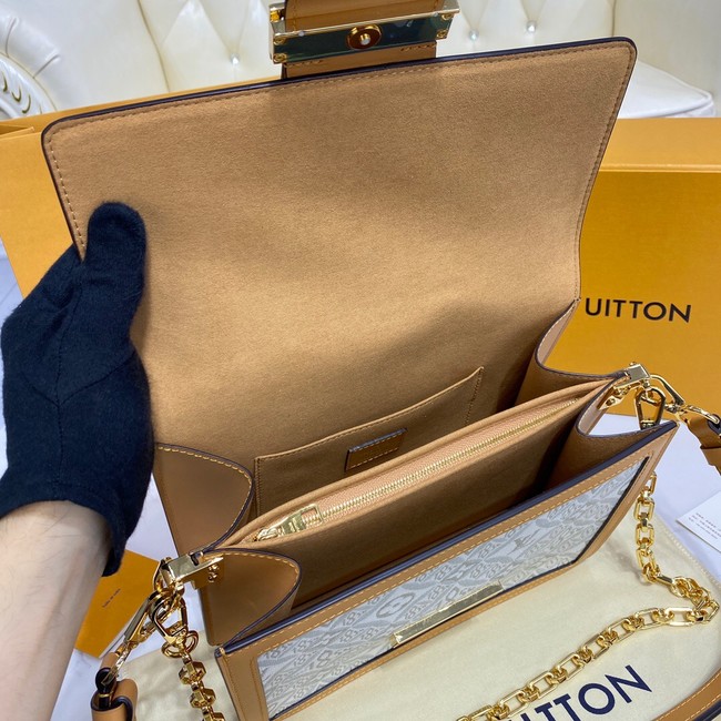 Louis Vuitton DAUPHINE MM M59483 Ecru & Caramel