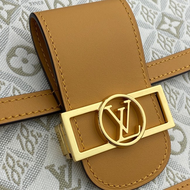 Louis Vuitton DAUPHINE MM M59483 Ecru & Caramel