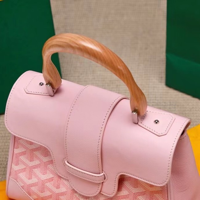 Goyard Calfskin Leather saigon mini Tote Bag 9955 Pink