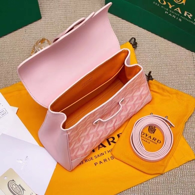 Goyard Calfskin Leather saigon mini Tote Bag 9955 Pink