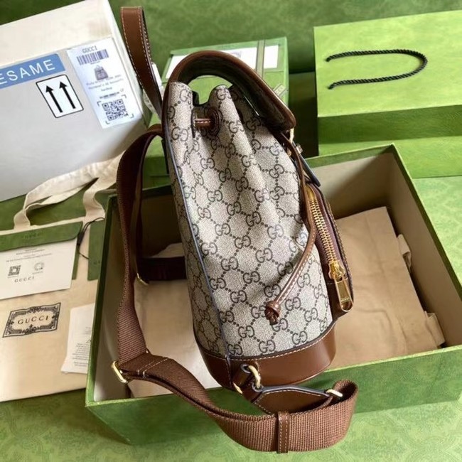 Gucci Backpack with Interlocking G 674147 Brown