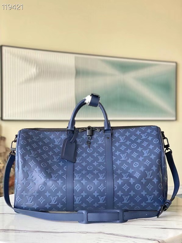 Louis Vuitton KEEPALL BANDOULIERE 50 M45731 Navy Blue