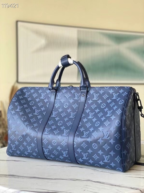 Louis Vuitton KEEPALL BANDOULIERE 50 M45731 Navy Blue